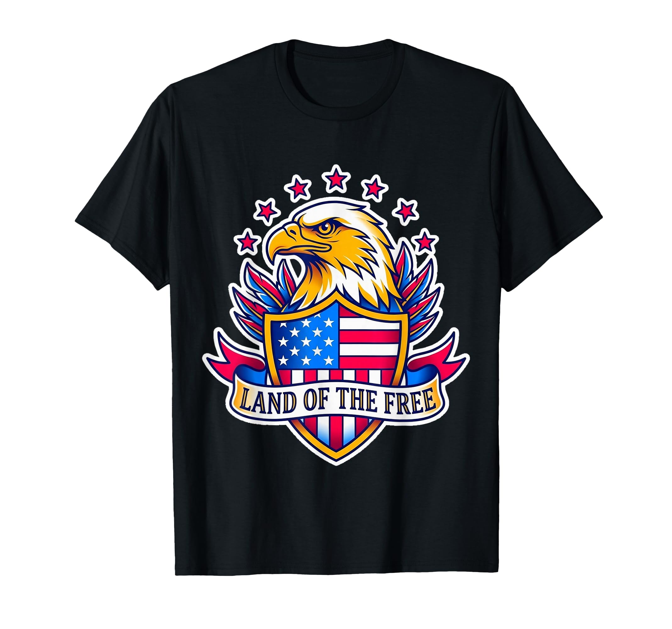 Land Free Traditional Tattoo American T-Shirt - Unique Graphic for Adults - T-Shirt, Sweatshirt, Hoodie