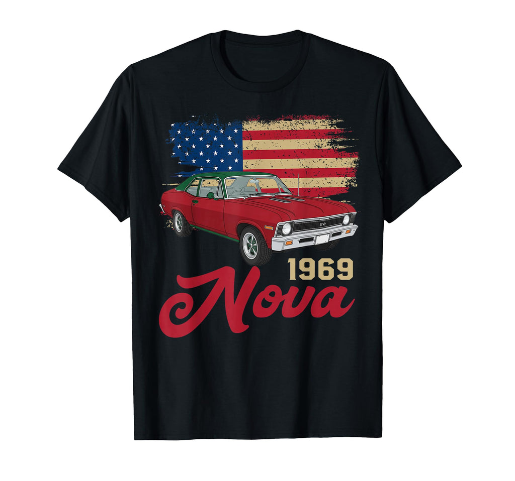 American Flag 1969 69 Nova T-Shirt - Streetwear Style for Adults - T-Shirt, Sweatshirt, Hoodie