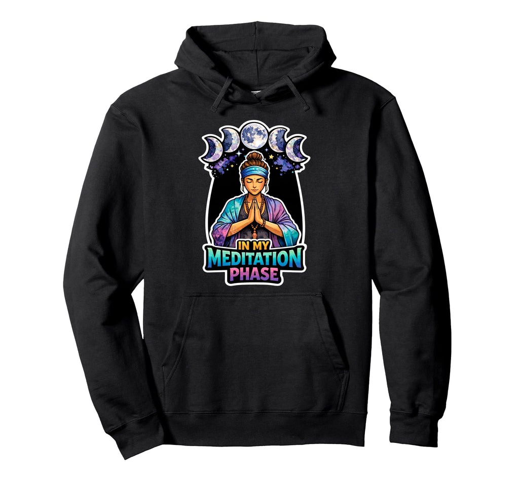 Moon Meditation Lunar Mindfulness Hoodie - Custom Art Print Unisex - T-Shirt, Sweatshirt, Hoodie