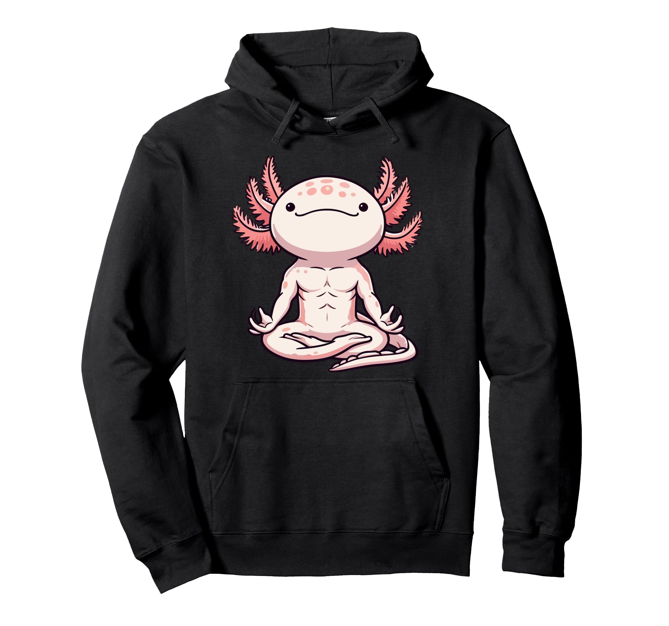Meditation Axolotl Yoga Pose Relaxing Hoodie - Casual Everyday Wear Unisex - T-Shirt, Sweatshirt, Hoodie
