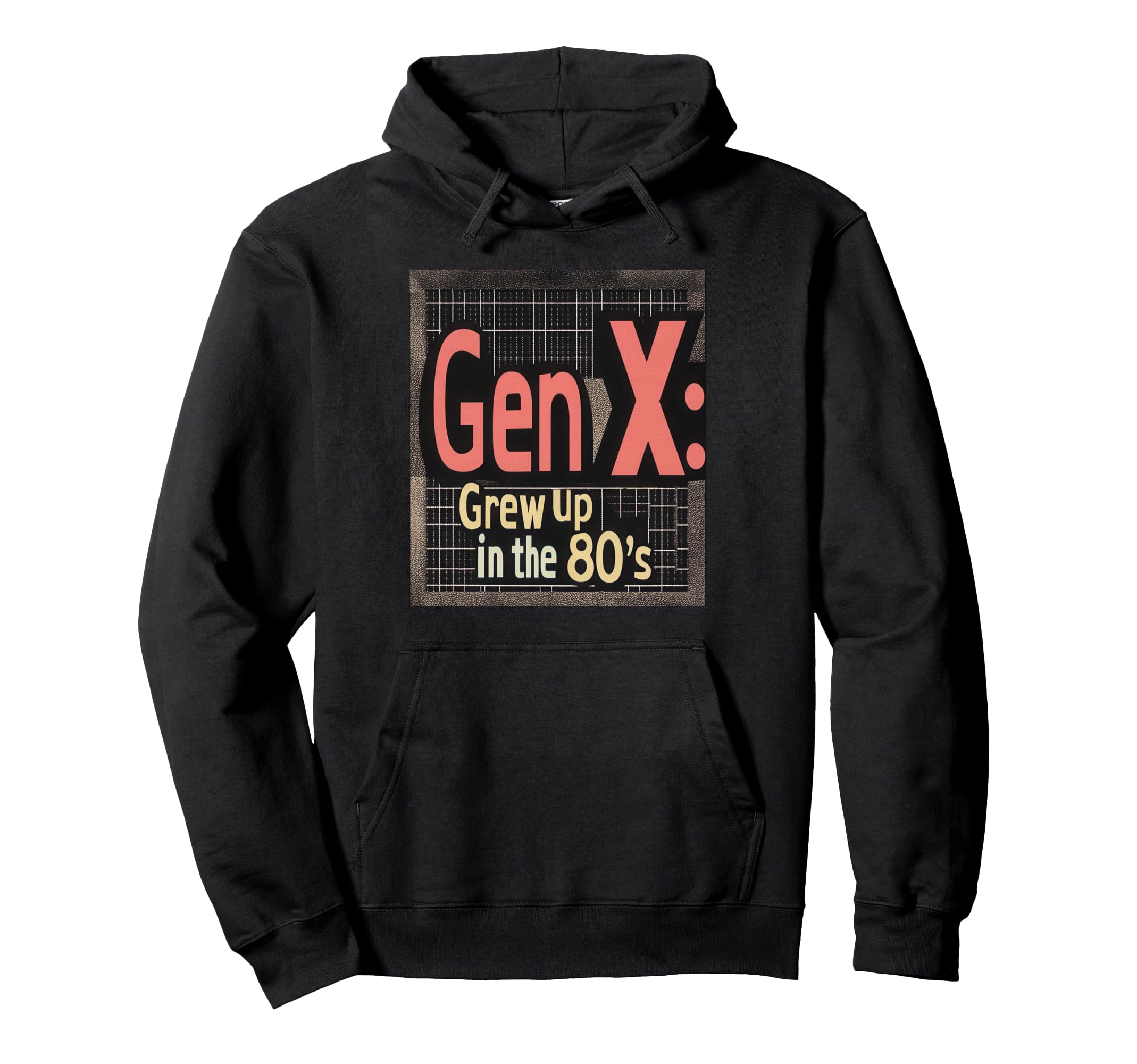 Gen X Grew Up 80S Synthwave Nostalgia Hoodie - Novelty Apparel for Adults - T-Shirt, Sweatshirt, Hoodie