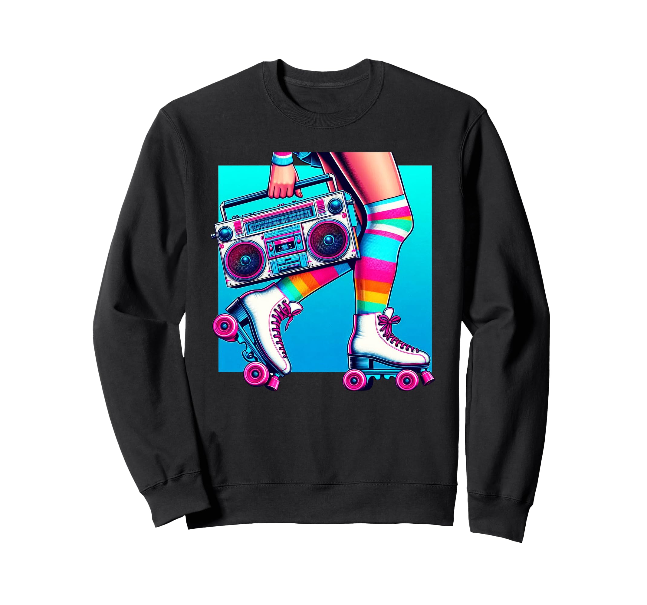 Rollerskates Funny 80S Roller Disco Sweatshirt - Streetwear Style Unisex - T-Shirt, Sweatshirt, Hoodie