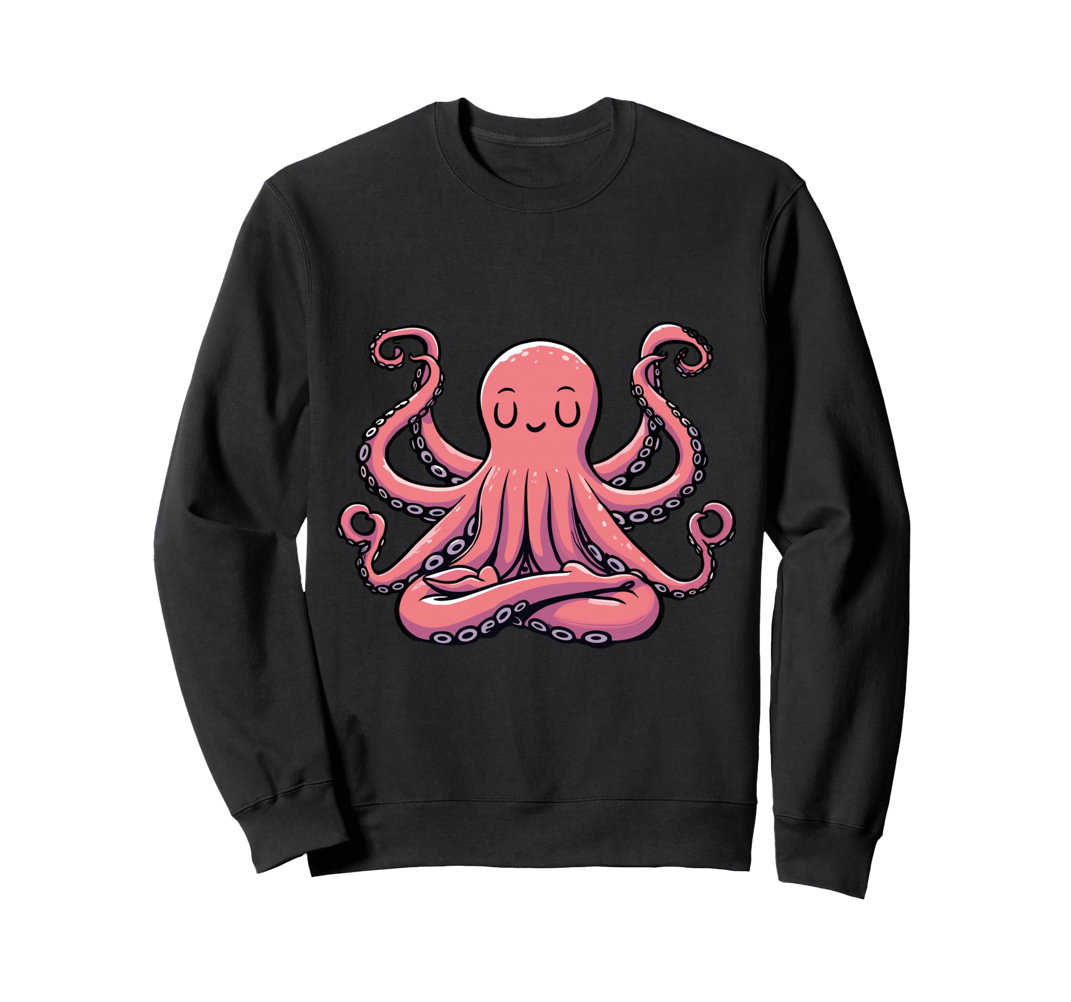 Meditation Octopus Yoga Pose Relaxing Sweatshirt - Minimalist Print Unisex - T-Shirt, Sweatshirt, Hoodie