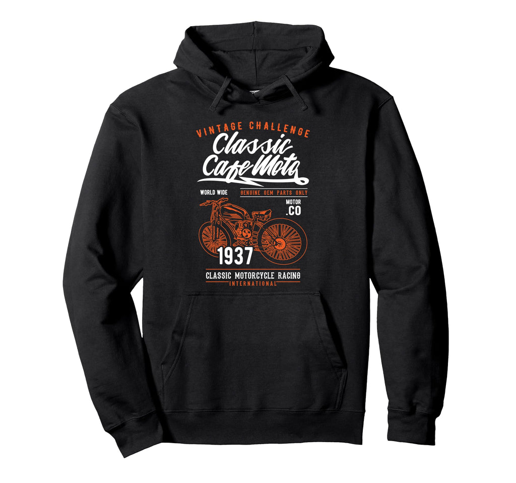Cafe Racer Motorcycle Hoodie - Custom Art Print for Adults - T-Shirt, Sweatshirt, Hoodie
