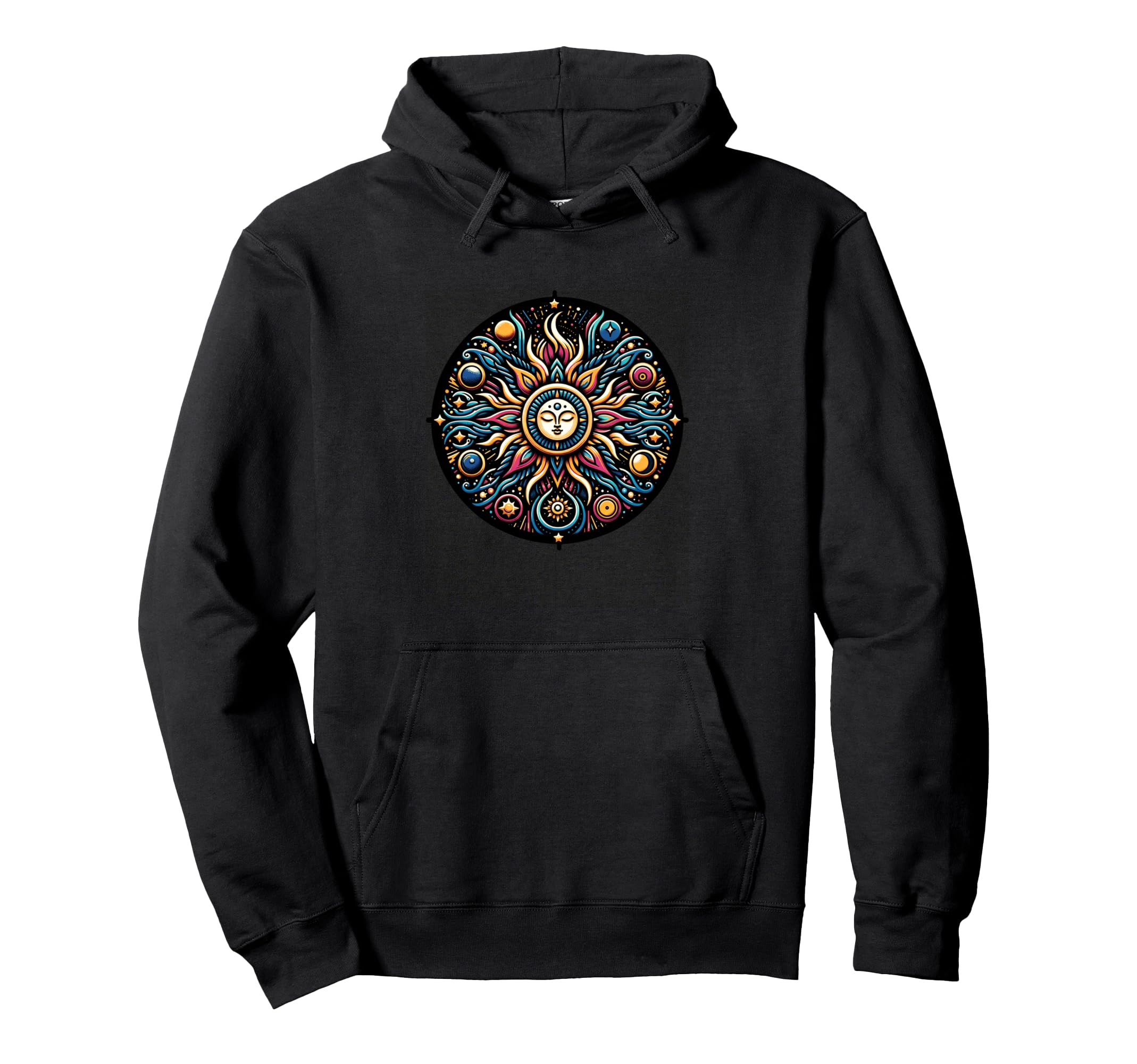 Sun Mandala Spiritual Enthusiasts Hoodie - Trendy Graphic Unisex - T-Shirt, Sweatshirt, Hoodie