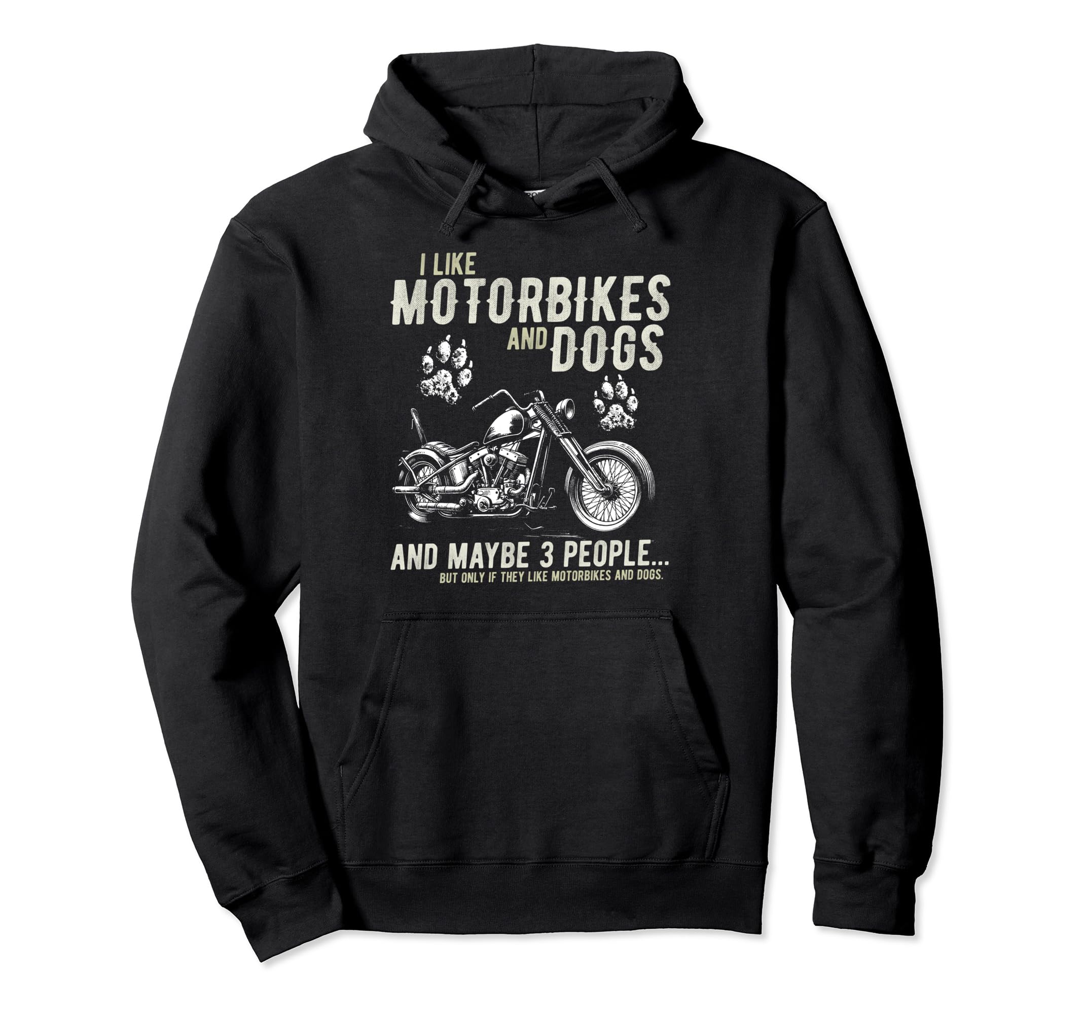 Funny I Like Motorbikes And Dogs Birthday Hoodie - Custom Art Print Unisex - T-Shirt, Sweatshirt, Hoodie