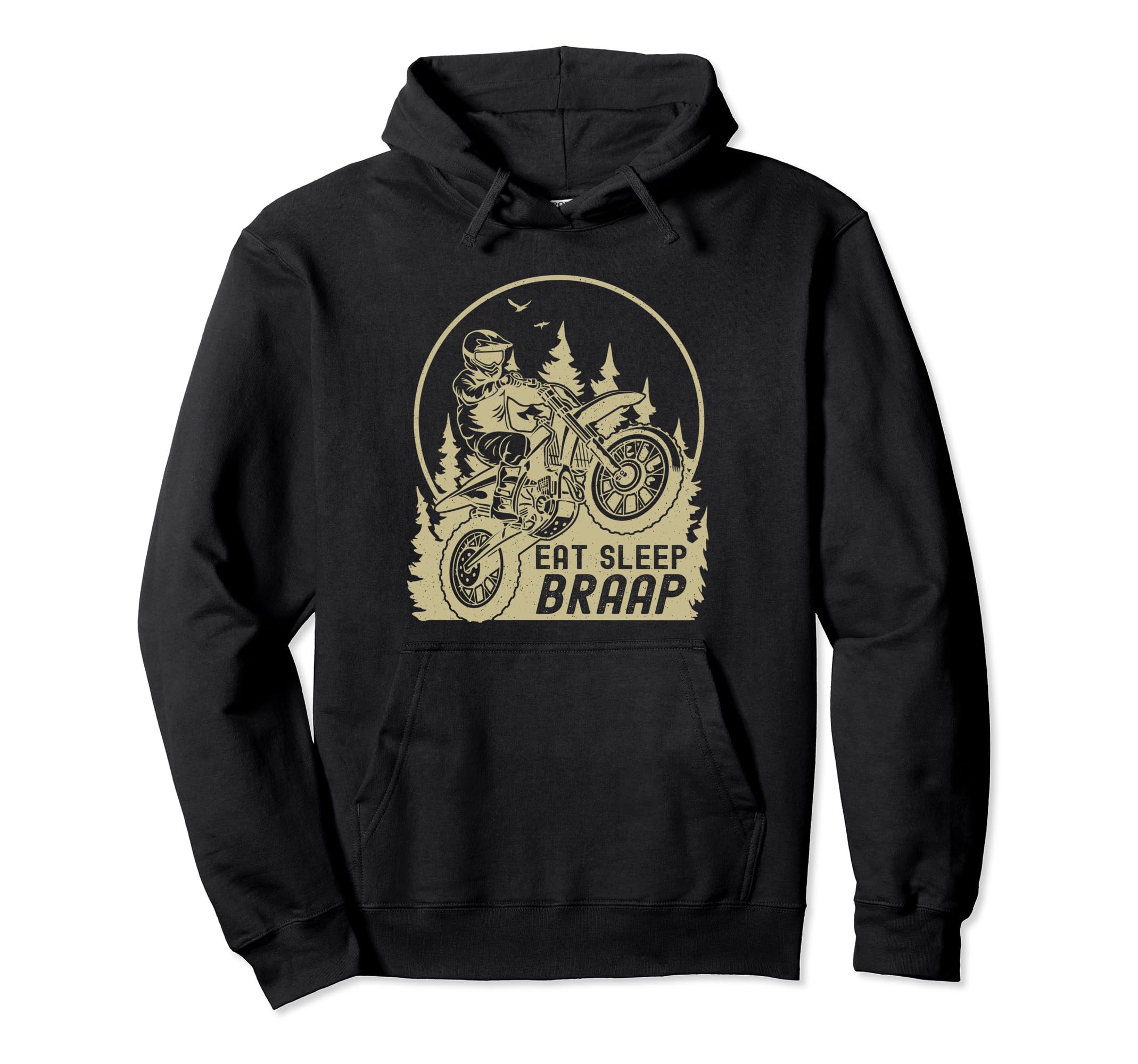 Funny Eat Sleep Braap Motocross Hoodie - Fun Novelty Design for Adults - T-Shirt, Sweatshirt, Hoodie