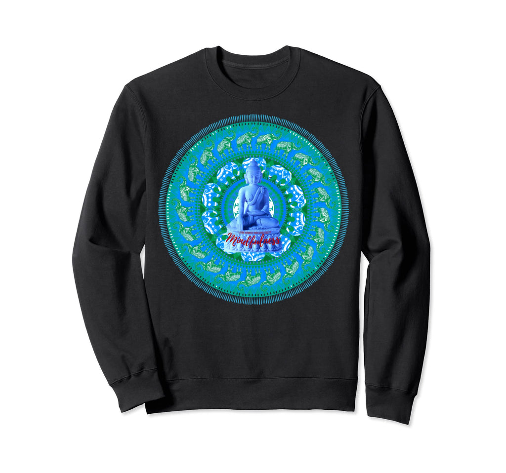 Mindfulness Buddha Spiritual Yoga Sweatshirt - Minimalist Print Men Women - T-Shirt, Sweatshirt, Hoodie