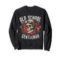 Biker Skull Motorcycle Gentleman Sweatshirt - Graphic Print Unisex - T-Shirt, Sweatshirt, Hoodie