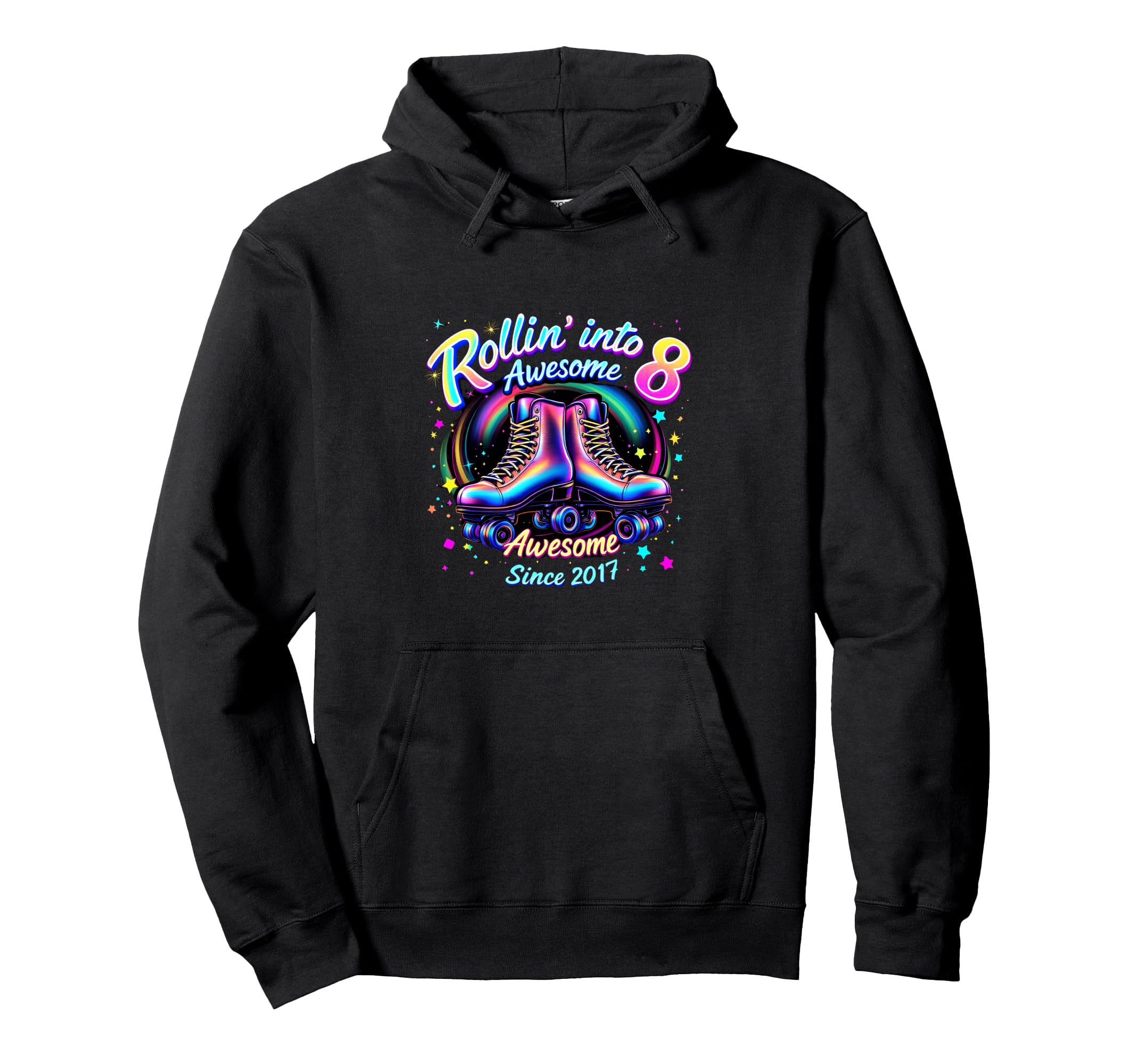 Vibrant Roller Skates Rollin Into Hoodie - Graphic Print for Adults - T-Shirt, Sweatshirt, Hoodie