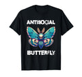 Antisocial Butterfly Funny Death Head Moth T-Shirt - Graphic Print Unisex - T-Shirt, Sweatshirt, Hoodie