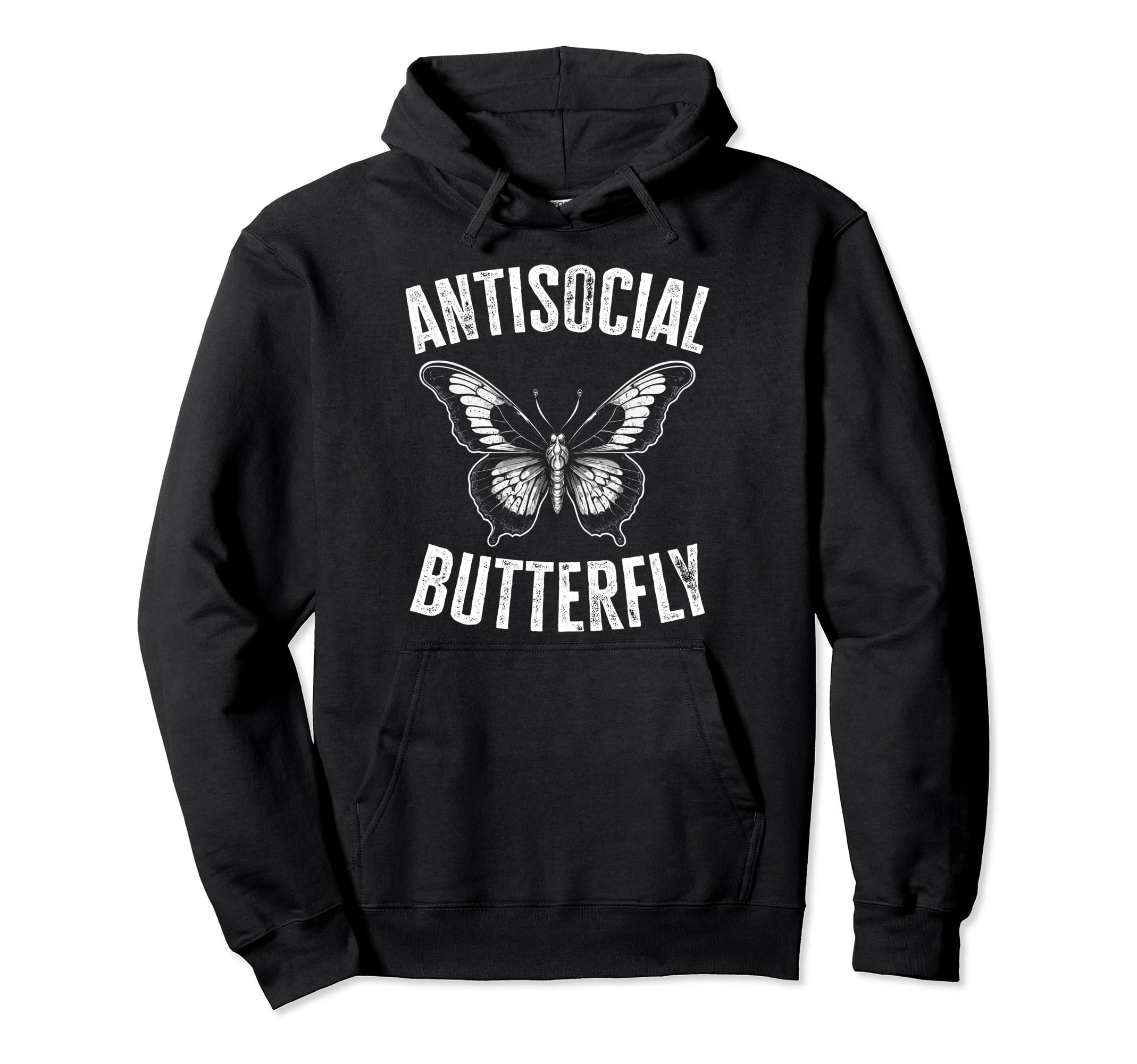 Antisocial Butterfly Introverts Hoodie - Casual Everyday Wear for Adults - T-Shirt, Sweatshirt, Hoodie