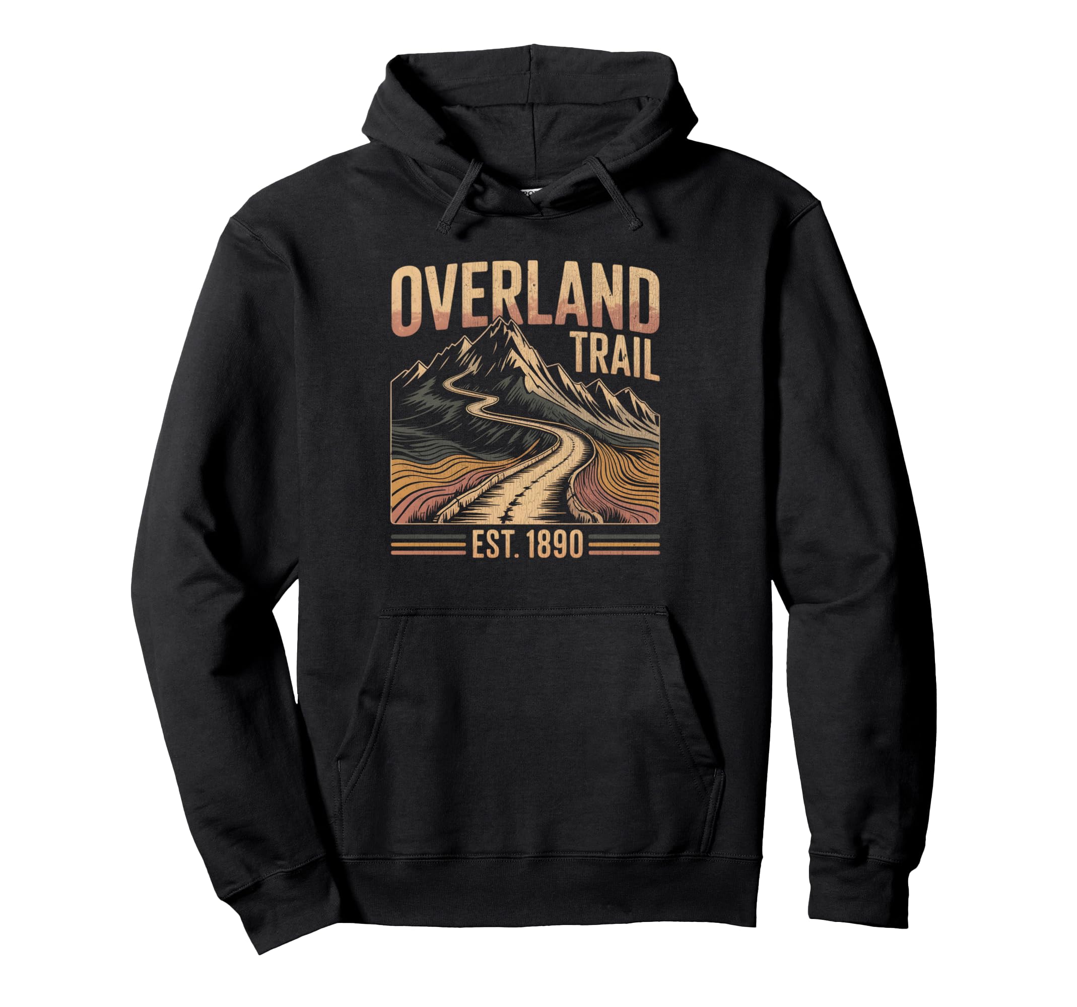Overland Trail Hiking Hiker Mountains Hoodie - Unique Graphic for Adults - T-Shirt, Sweatshirt, Hoodie