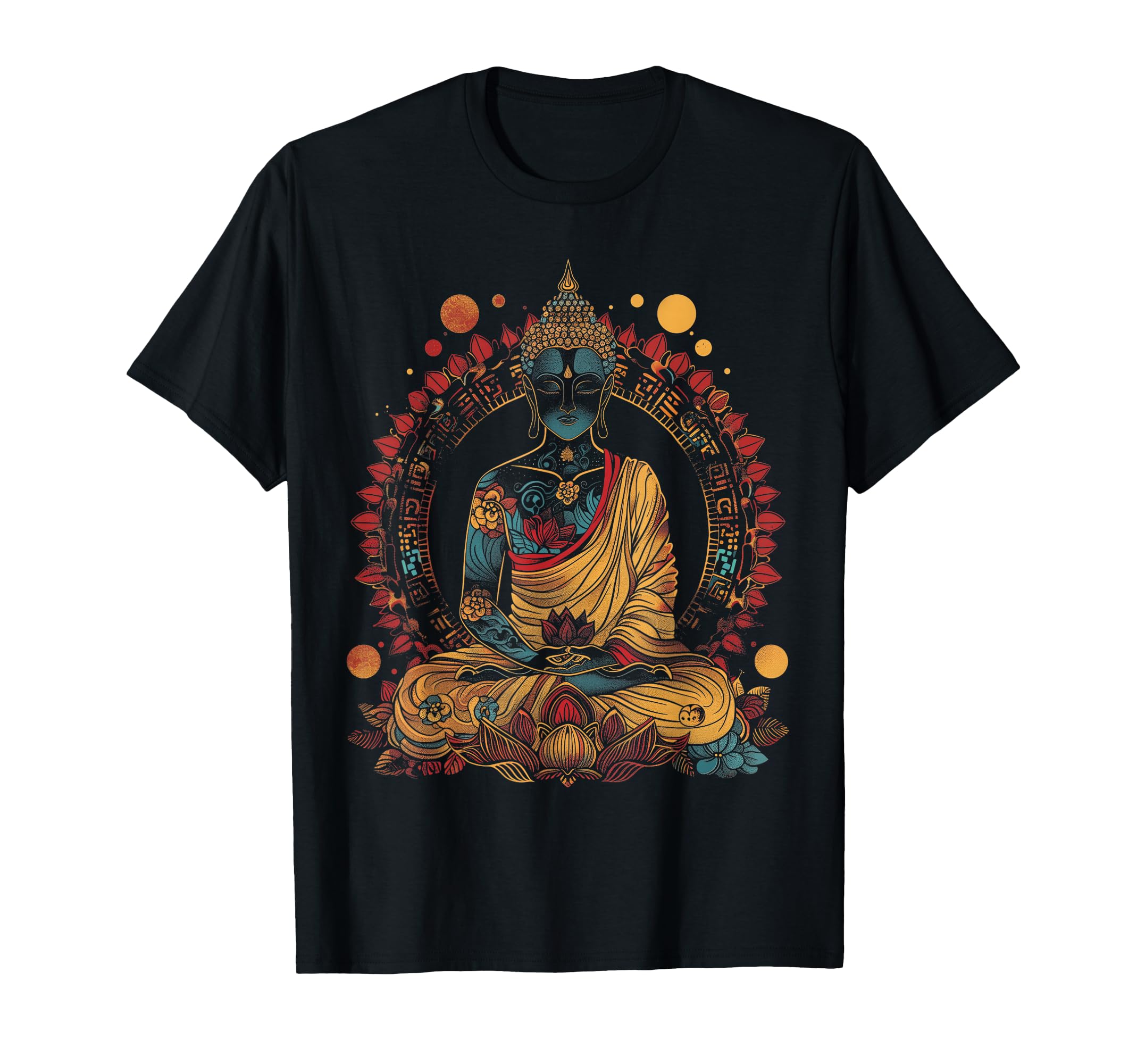 Buddha Flowers Zen Buddhist Buddhism T-Shirt - Aesthetic Graphic Unisex - T-Shirt, Sweatshirt, Hoodie