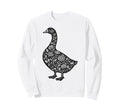 Floral Goose Linocut Aesthetic Nature Sweatshirt - Graphic Print Men Women - T-Shirt, Sweatshirt, Hoodie