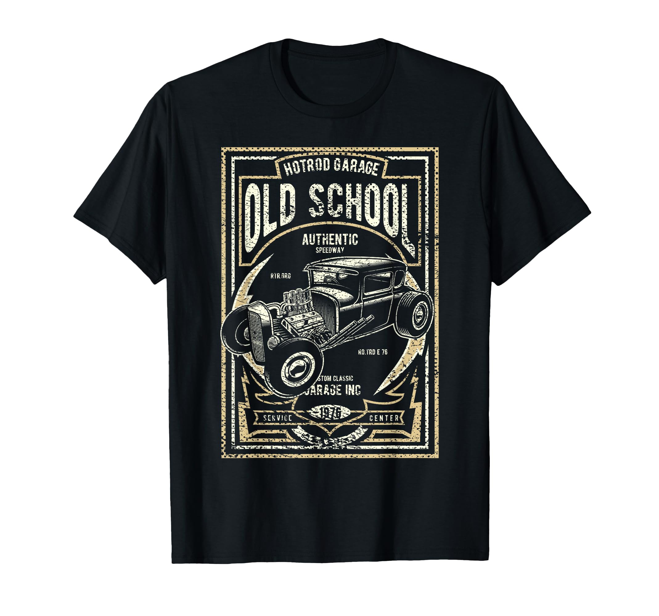 Old School Hot Rod Garage Car T-Shirt - Streetwear Style for Adults - T-Shirt, Sweatshirt, Hoodie