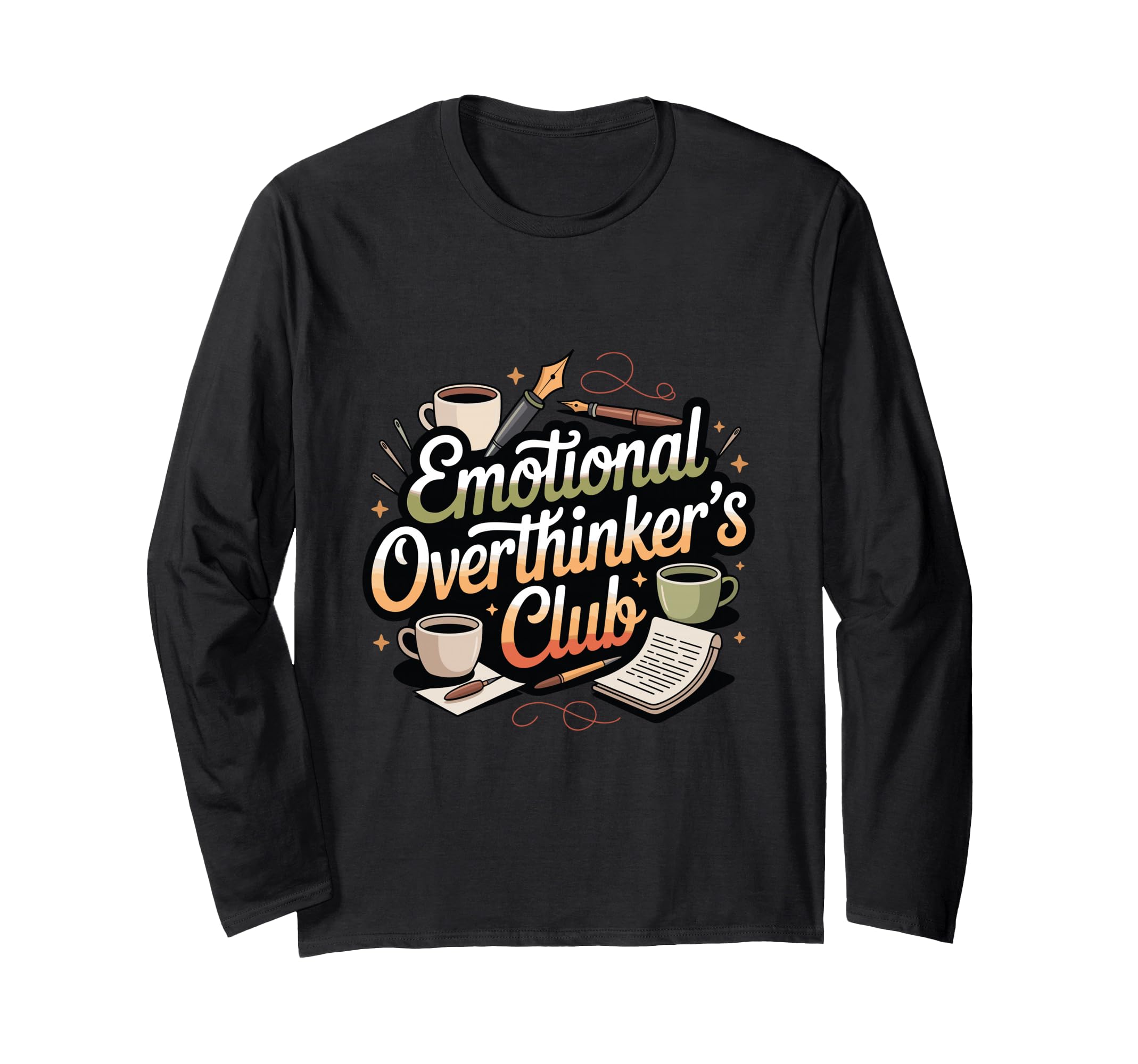 Emotional Overthinkers Club Funny T-Shirt - Aesthetic Graphic Unisex - T-Shirt, Sweatshirt, Hoodie