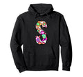 Floral Letter S Colorful Flower Hoodie - Streetwear Style Men Women - T-Shirt, Sweatshirt, Hoodie