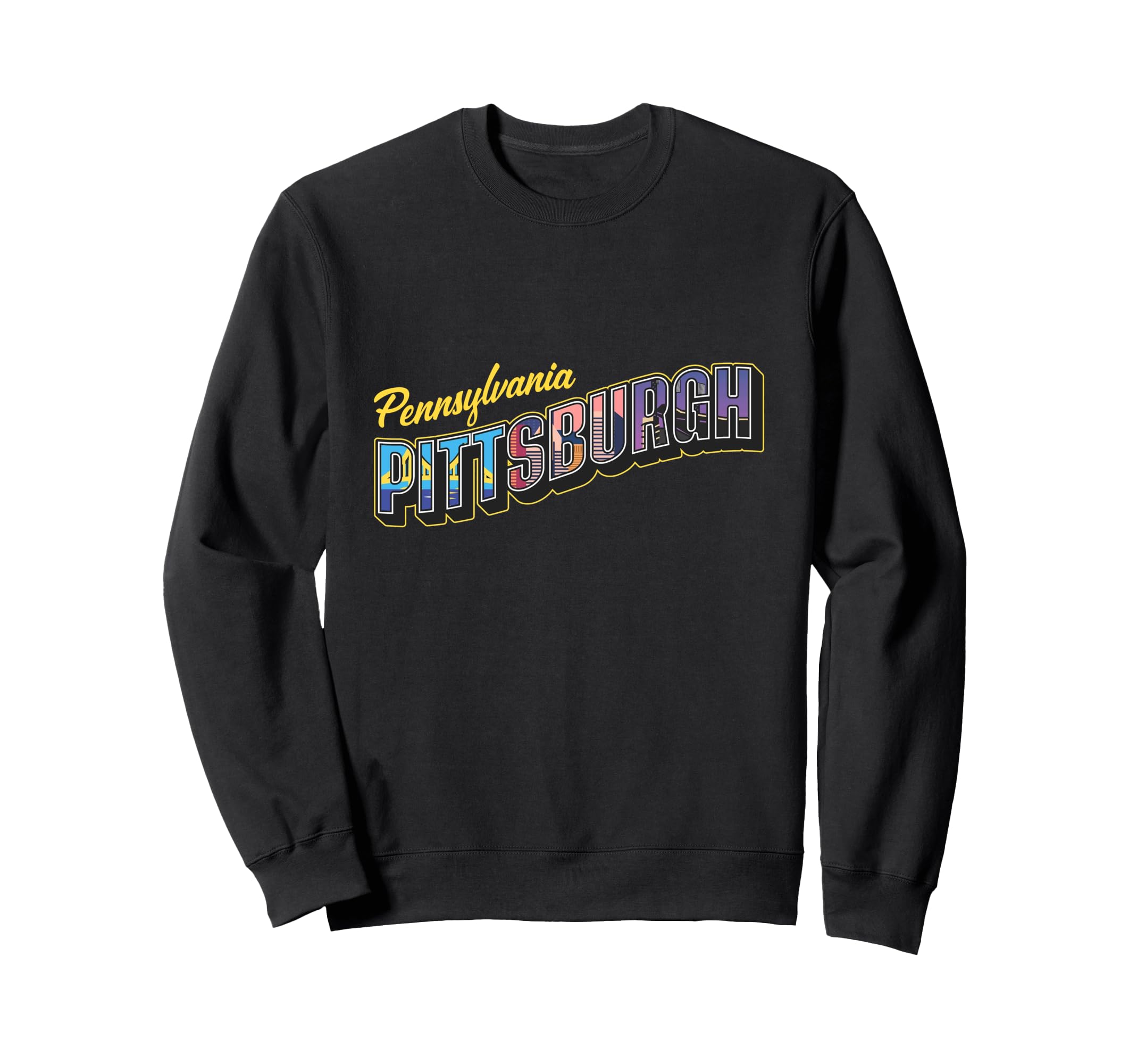 Pennsylvania Pittsburgh Landmarks Sweatshirt - Custom Art Print Unisex - T-Shirt, Sweatshirt, Hoodie