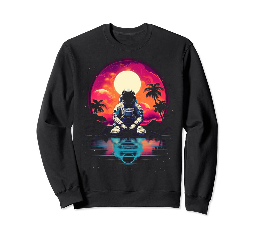 Synthwave Astronaut Cyberpunk 80S Sweatshirt - Aesthetic Graphic Unisex - T-Shirt, Sweatshirt, Hoodie