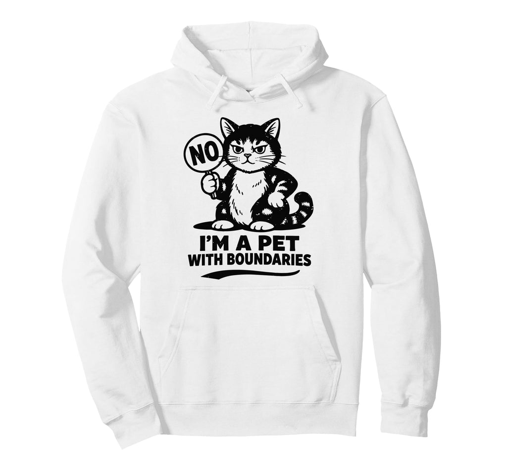 Im Pet Boundaries Cat Hoodie - Minimalist Print Men Women - T-Shirt, Sweatshirt, Hoodie