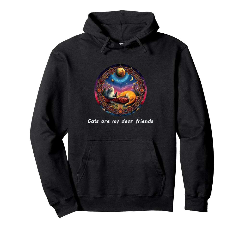 Cats Are My Best Friends Sacred Animals Hoodie - Unique Graphic for Adults - T-Shirt, Sweatshirt, Hoodie