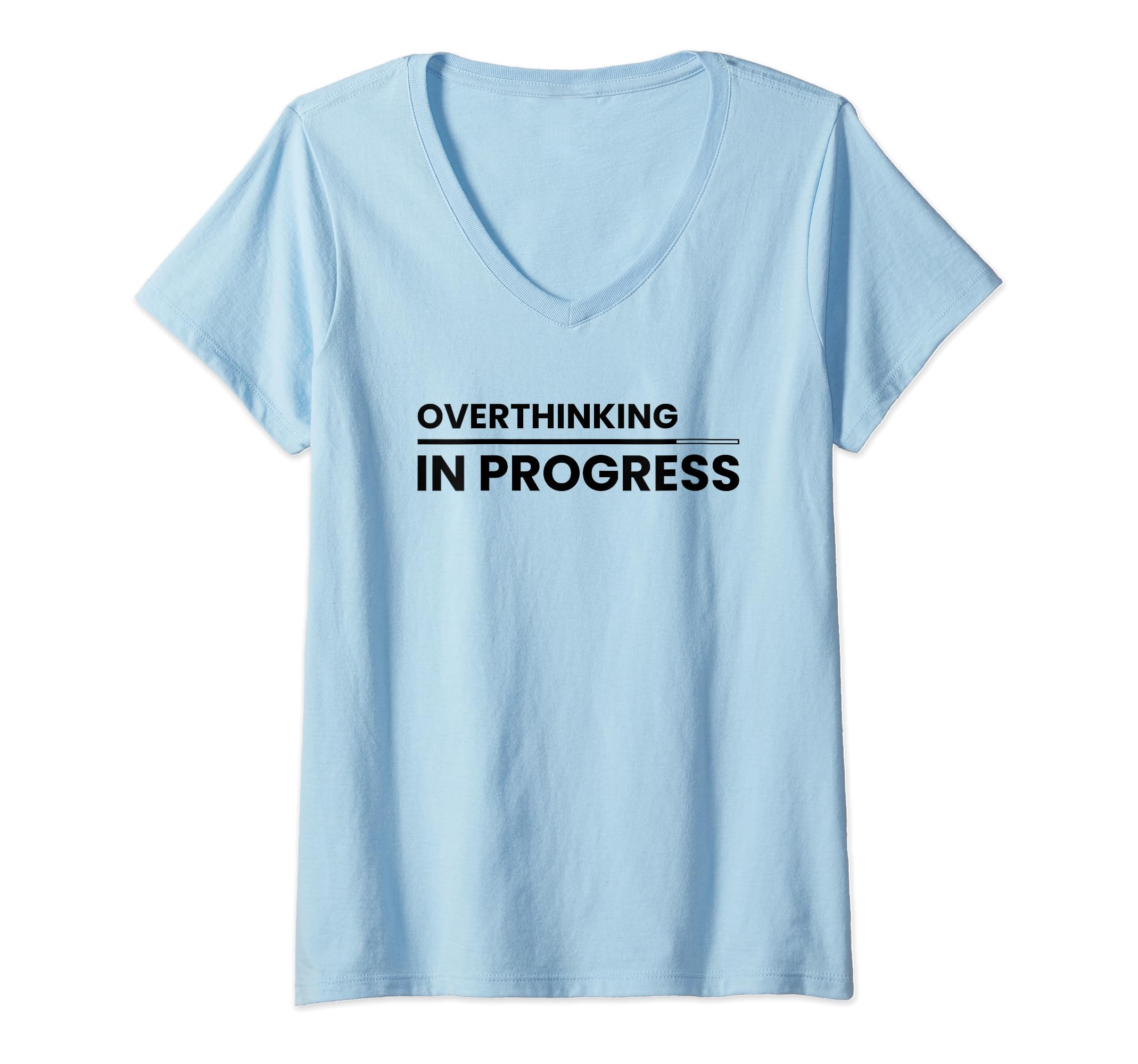 Womens Overthinking Progress Introvert T-Shirt - Trendy Graphic Unisex - T-Shirt, Sweatshirt, Hoodie