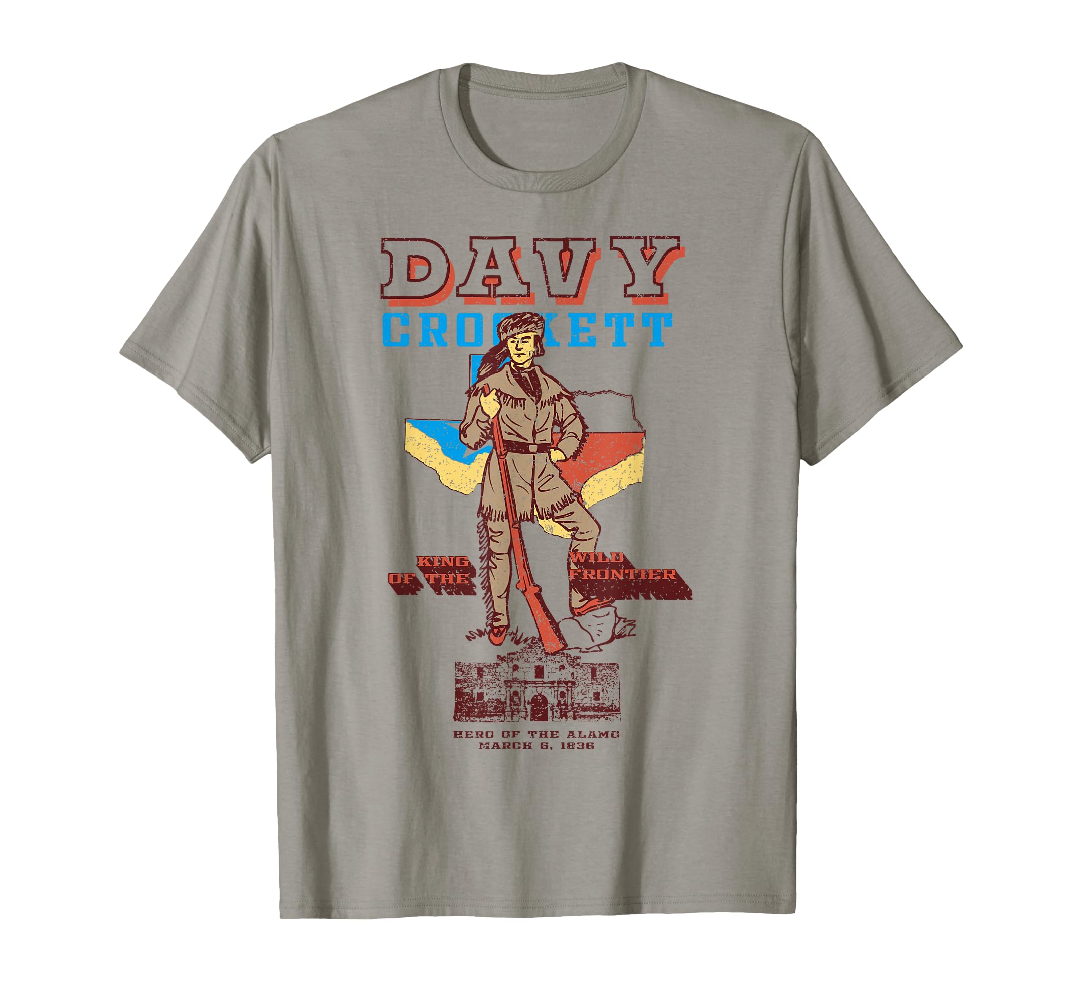 Davy Crockett Texas Alamo Cowboy T-Shirt - Minimalist Print for Adults - T-Shirt, Sweatshirt, Hoodie