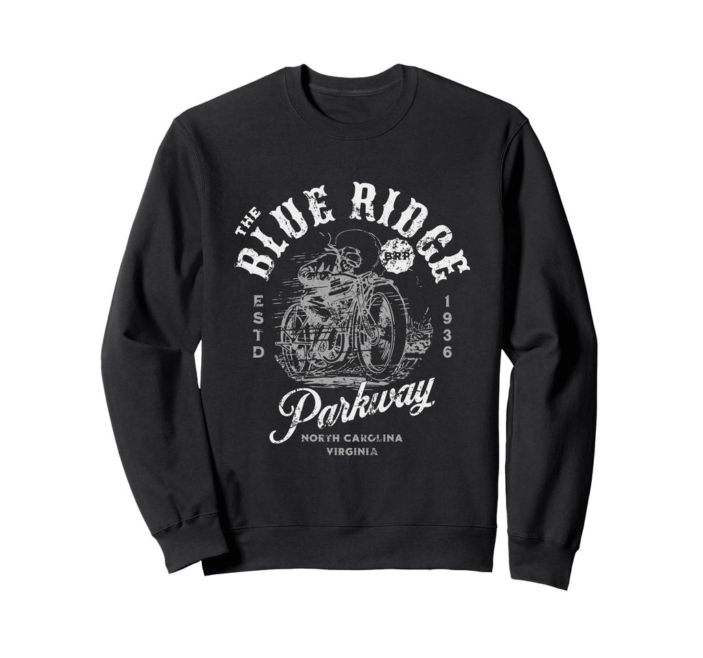Blue Ridge Parkway Motorcycle Sweatshirt - Trendy Graphic Men Women - T-Shirt, Sweatshirt, Hoodie