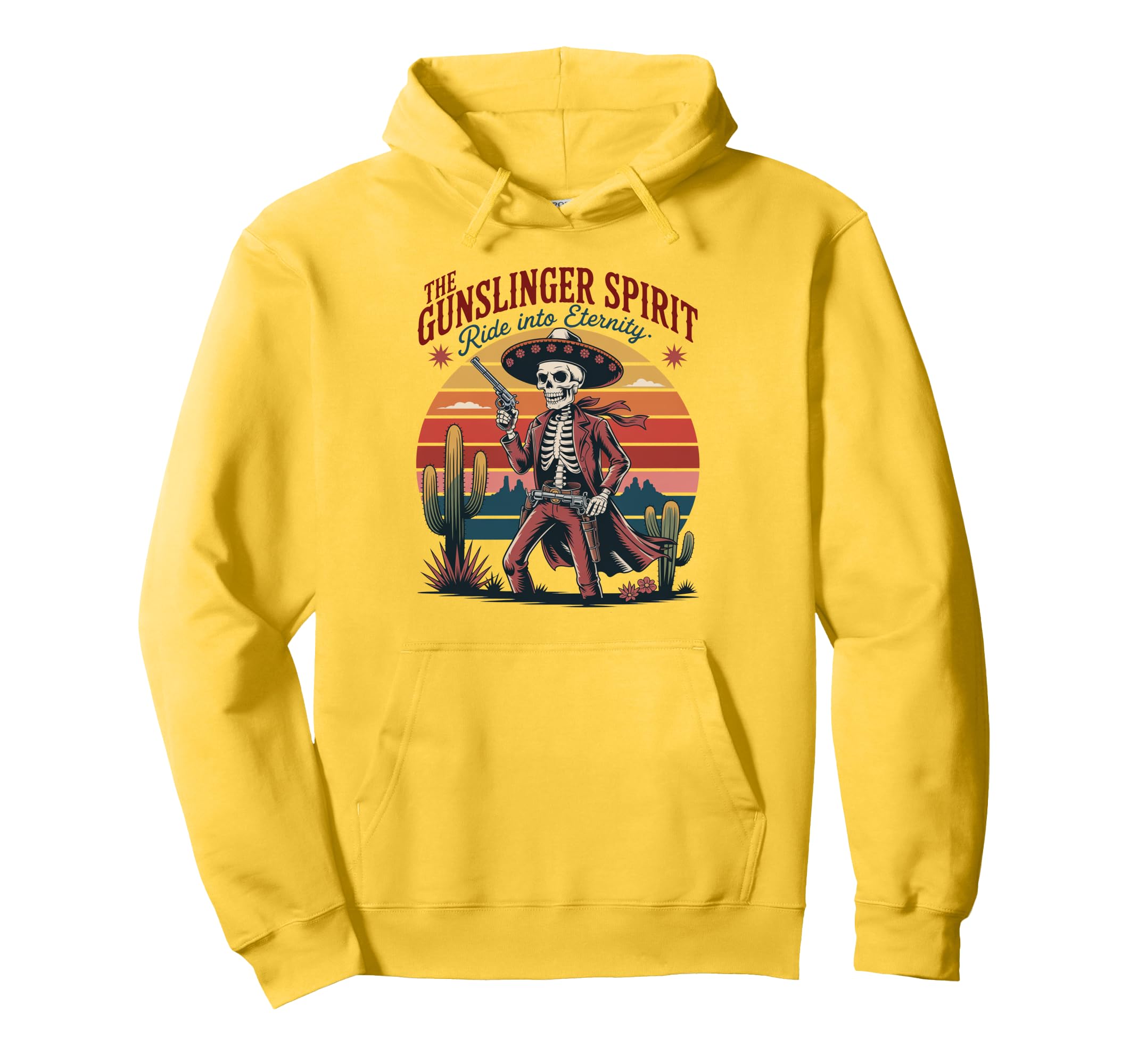Day Dead Western Gunslinger Spirit Hoodie - Aesthetic Graphic Men Women - T-Shirt, Sweatshirt, Hoodie
