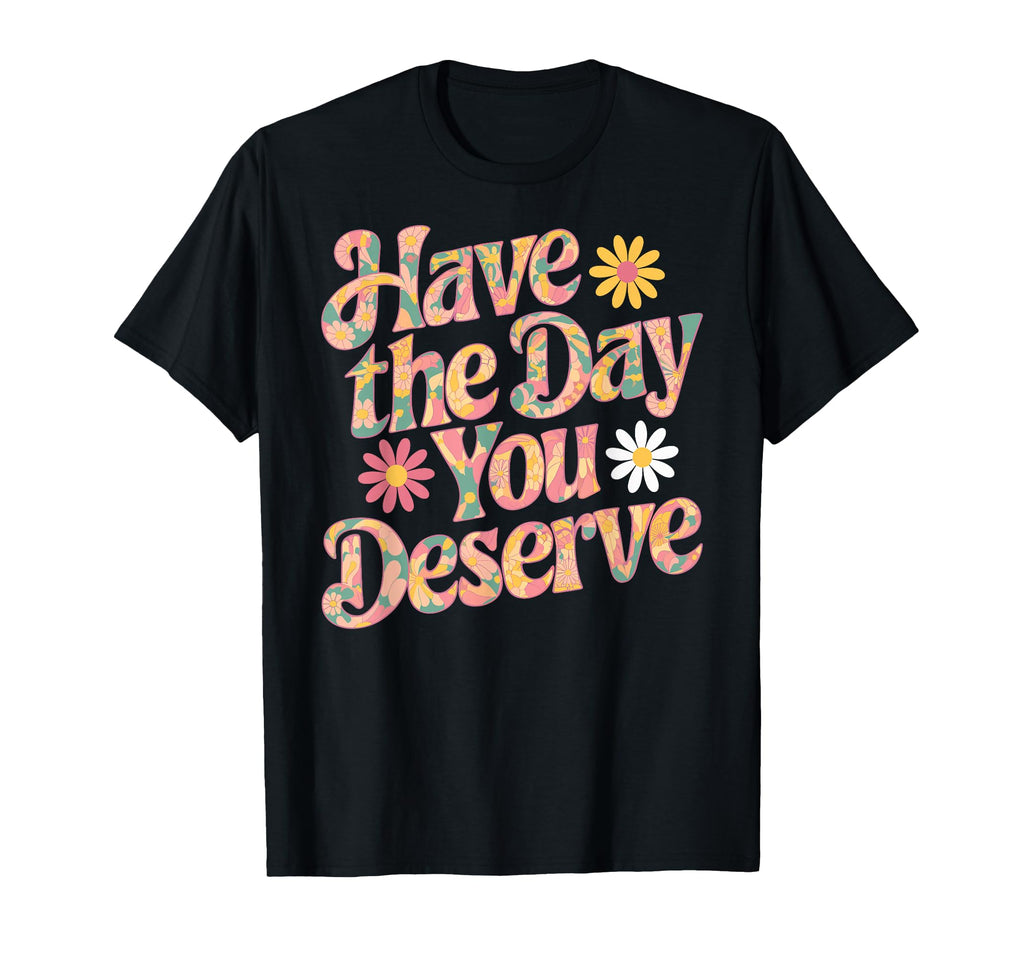 Groovy Mental Health Support Black Fit V T-Shirt - Novelty Apparel Unisex - T-Shirt, Sweatshirt, Hoodie