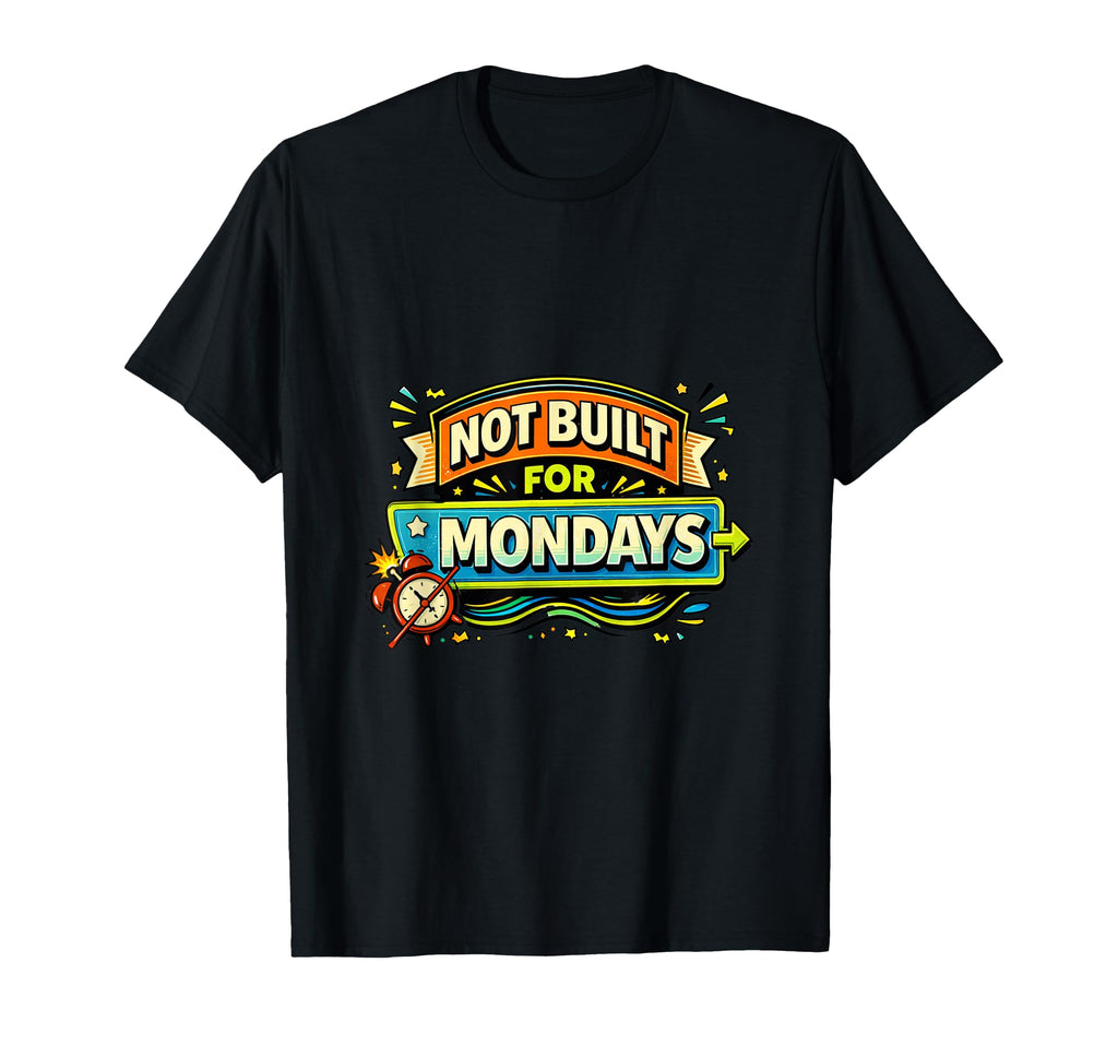Not Built Mondays Funny Typography T-Shirt - Trendy Graphic Men Women - T-Shirt, Sweatshirt, Hoodie