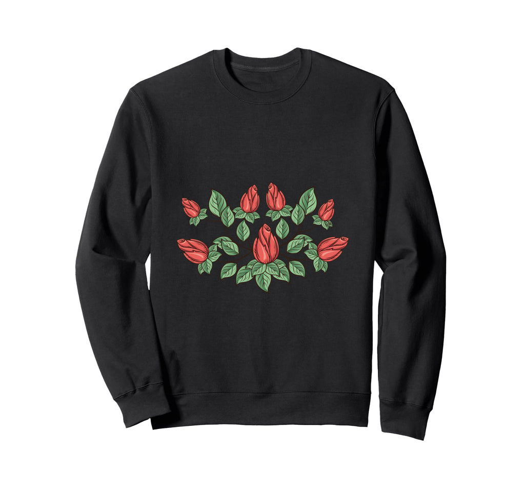 Rose Decorative Tattoo Floral Sweatshirt - Fun Novelty Design for Adults - T-Shirt, Sweatshirt, Hoodie