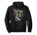 1961 Born 1961 Vinyl Record Player Birthday Hoodie - Graphic Print Unisex - T-Shirt, Sweatshirt, Hoodie