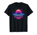 Synthwave Mountain Sunset T-Shirt - Trendy Graphic Unisex - T-Shirt, Sweatshirt, Hoodie