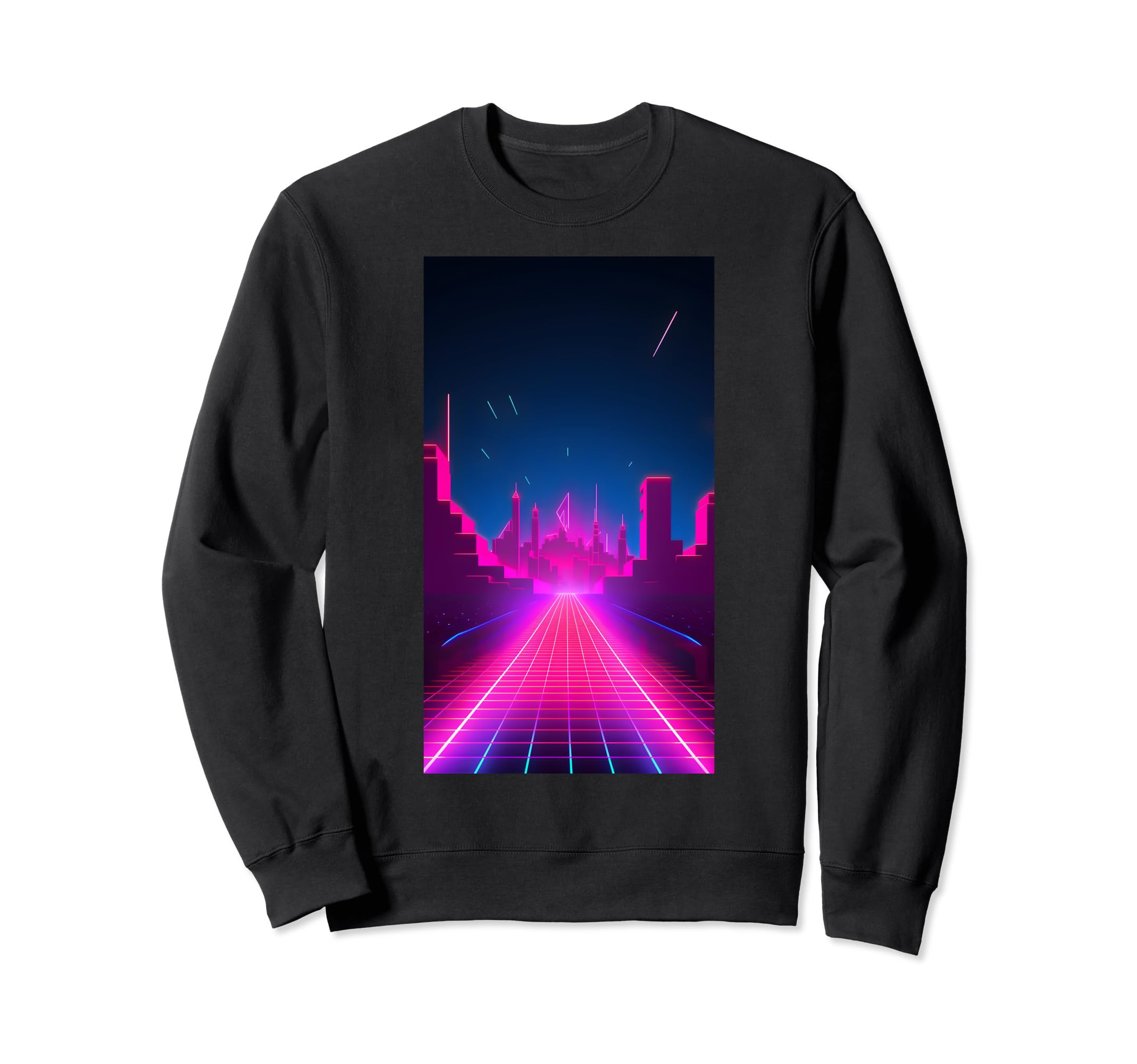 Retrowave Street 80S Vaporwave Sweatshirt - Custom Art Print for Adults - T-Shirt, Sweatshirt, Hoodie