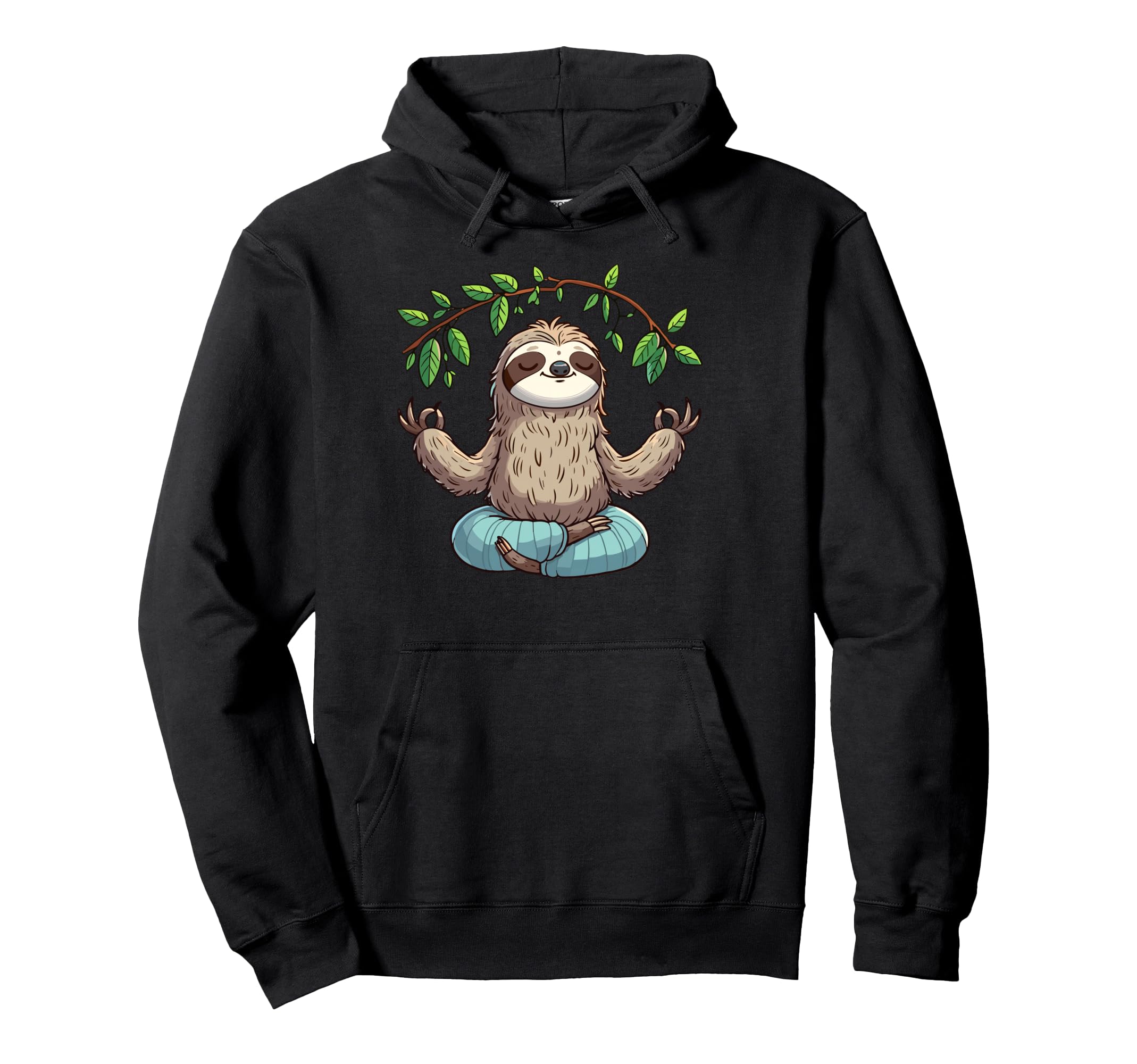Meditation Sloth Yoga Pose Relaxing Hoodie - Novelty Apparel for Adults - T-Shirt, Sweatshirt, Hoodie