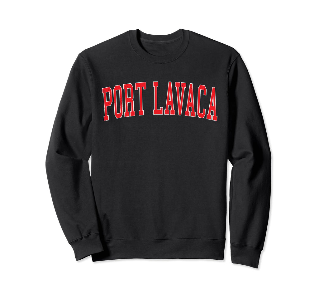 Port Lavaca Tx Distressed Red Sweatshirt - Streetwear Style Men Women - T-Shirt, Sweatshirt, Hoodie