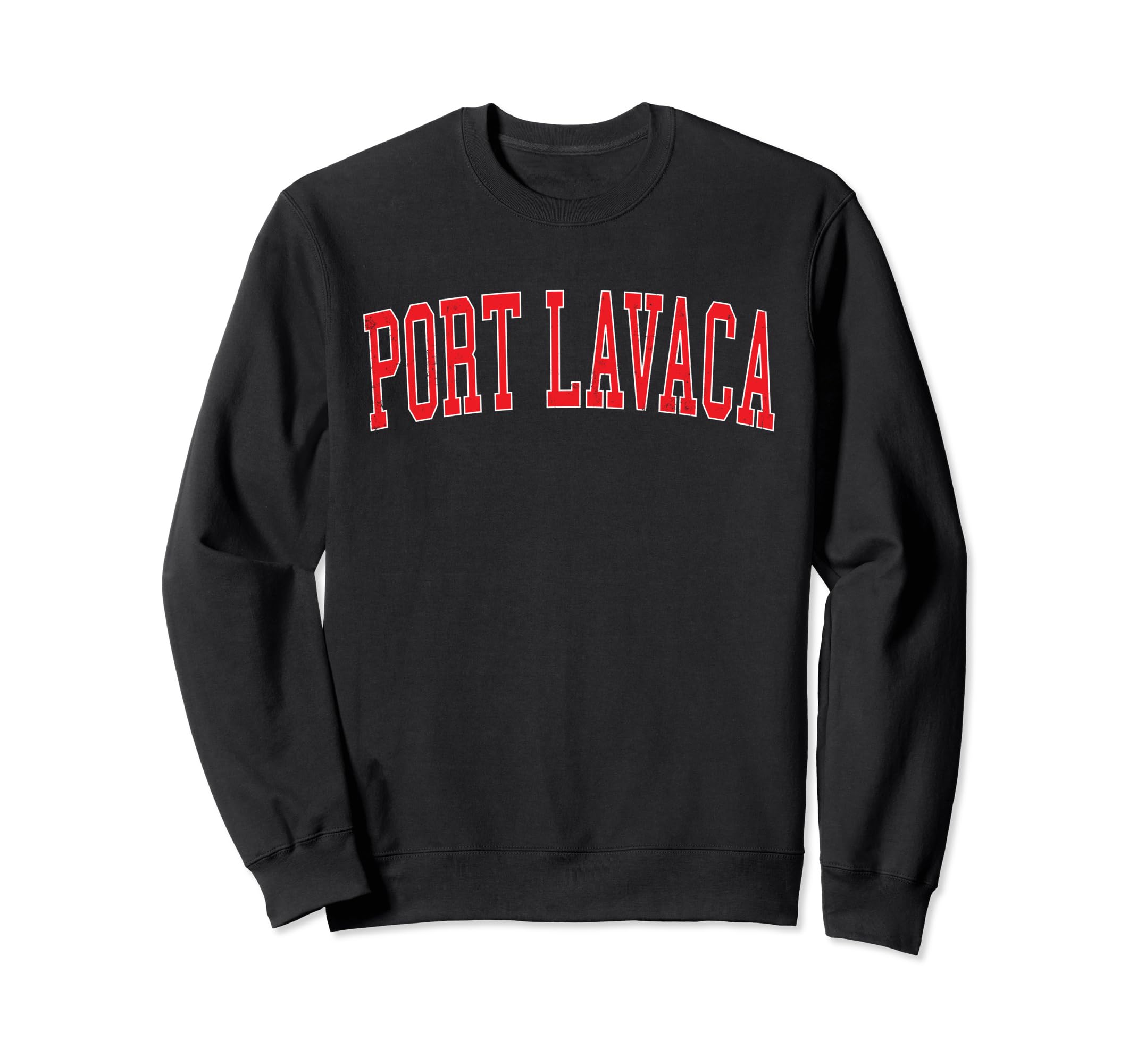Port Lavaca Tx Distressed Red Sweatshirt - Streetwear Style Men Women - T-Shirt, Sweatshirt, Hoodie