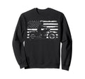Us Flag Biker Riding Lover Sweatshirt - Minimalist Print Men Women - T-Shirt, Sweatshirt, Hoodie