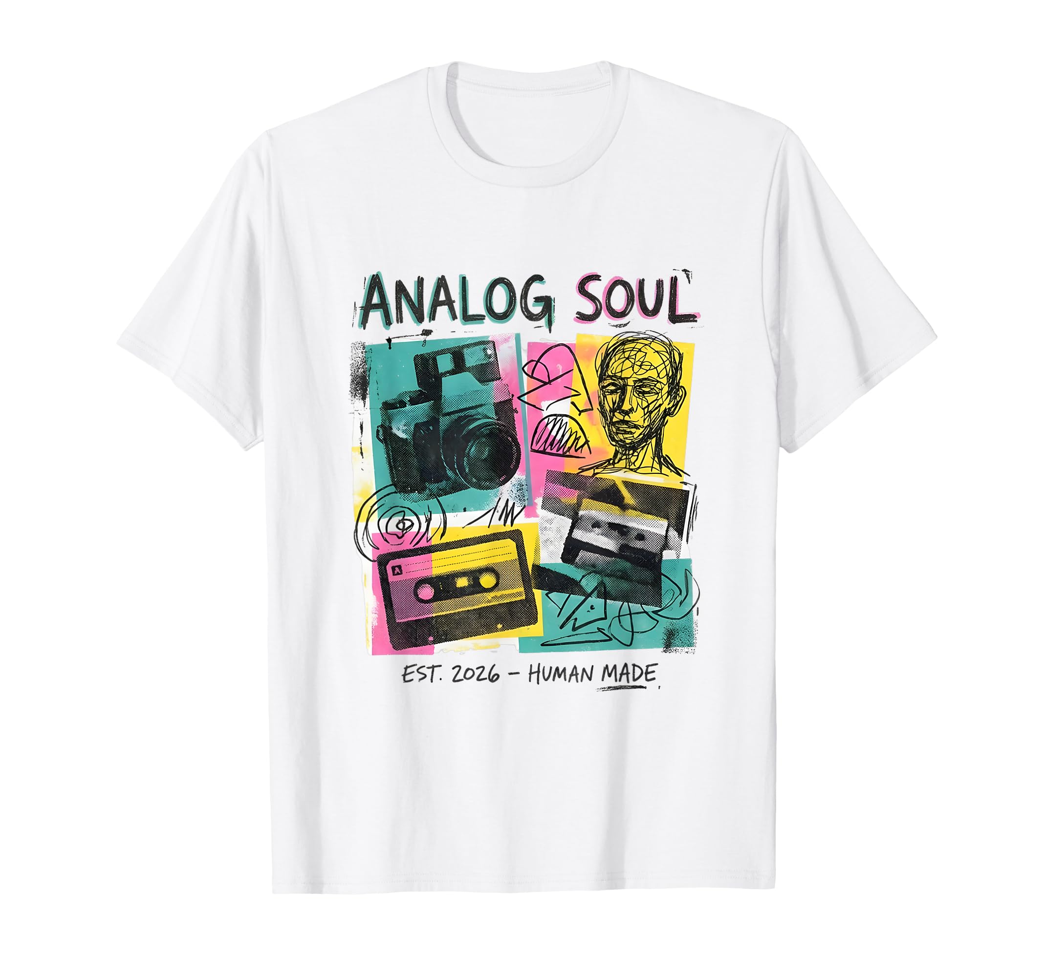 Camera Cassette 80S 90S Music Aesthetic T-Shirt - Streetwear Style Unisex - T-Shirt, Sweatshirt, Hoodie