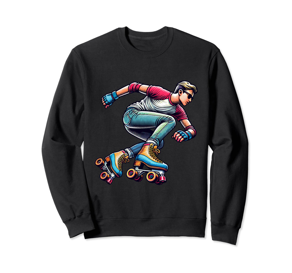 Professional Roller Skater Skating Sweatshirt - Graphic Print Men Women - T-Shirt, Sweatshirt, Hoodie