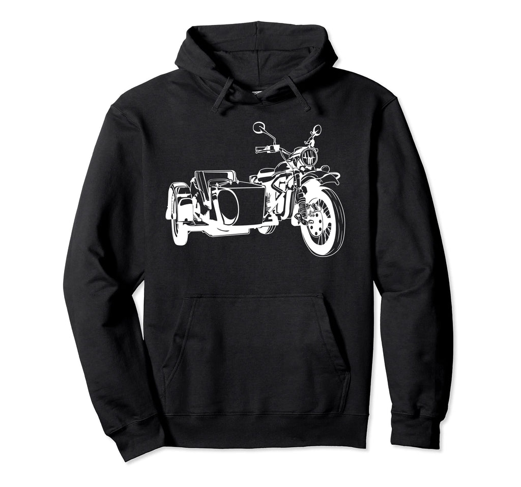 Sidecar Motorcycle 3 Wheel Motorbike Hoodie - Novelty Apparel Men Women - T-Shirt, Sweatshirt, Hoodie