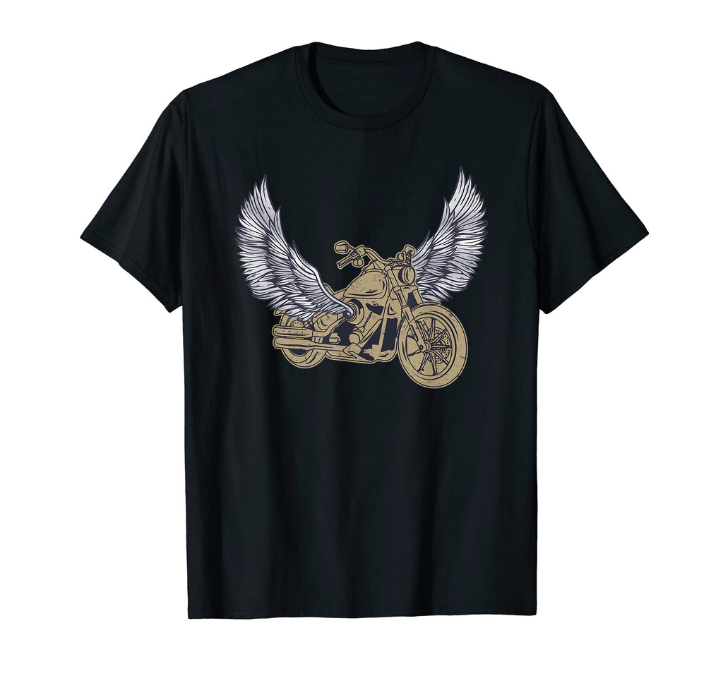 Flying Motorcycle Wings Cruiser T-Shirt - Aesthetic Graphic for Adults - T-Shirt, Sweatshirt, Hoodie
