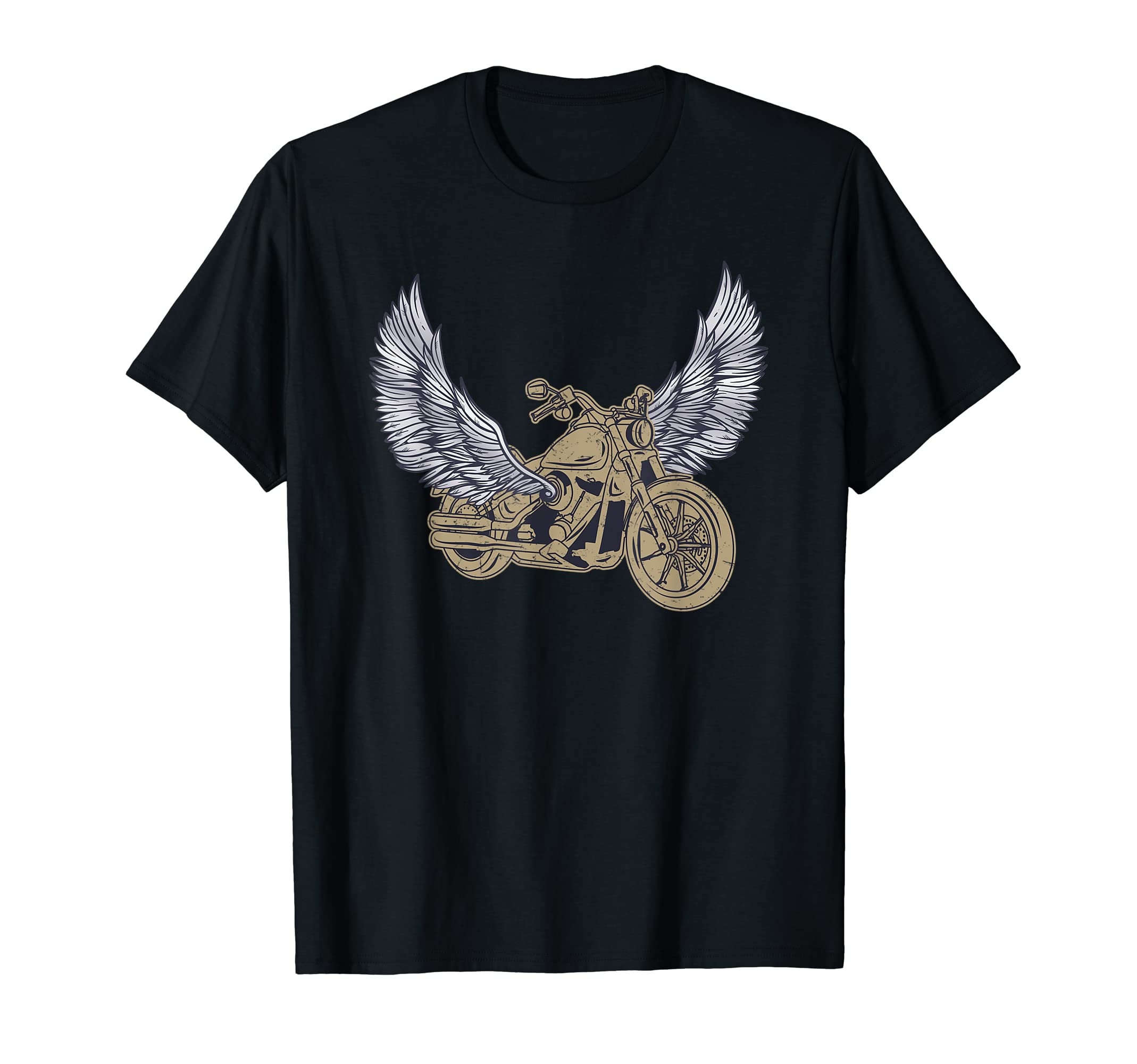 Flying Motorcycle Wings Cruiser T-Shirt - Aesthetic Graphic for Adults - T-Shirt, Sweatshirt, Hoodie