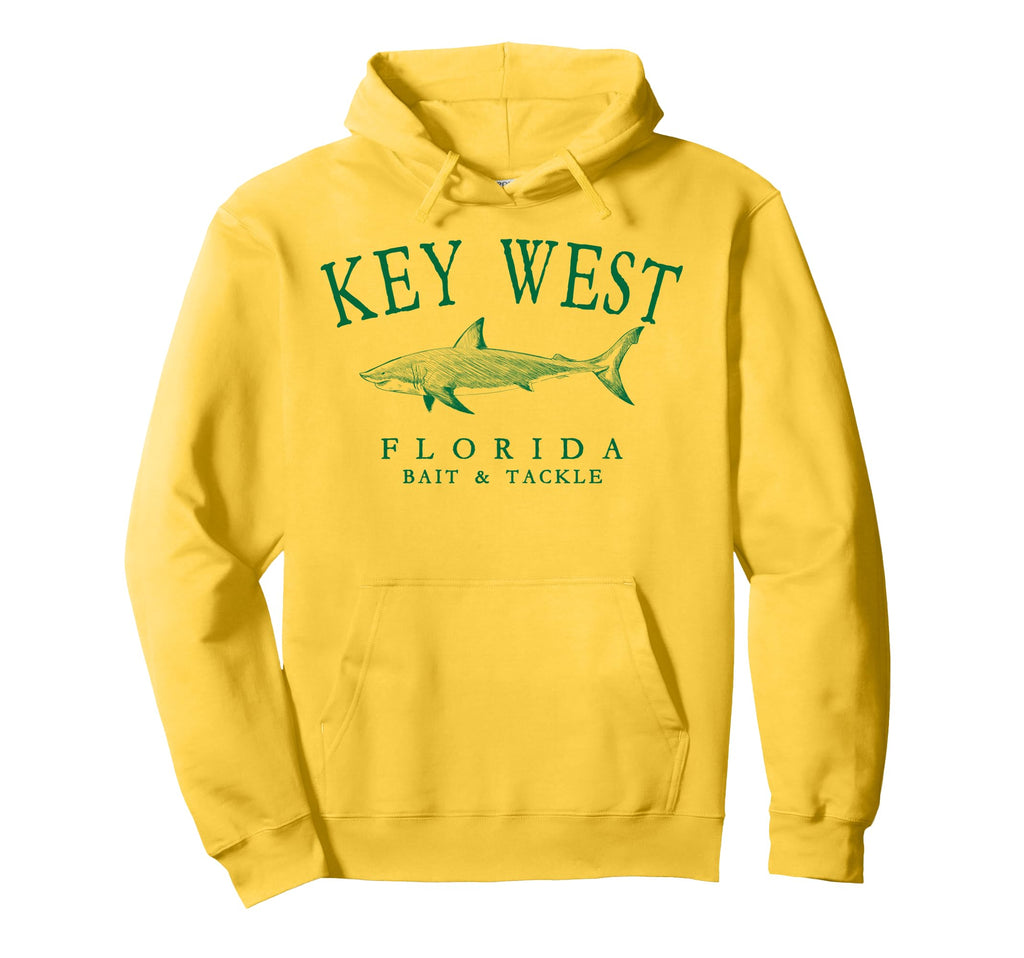 Key West Florida Shark Arched Green Hoodie - Custom Art Print Men Women - T-Shirt, Sweatshirt, Hoodie