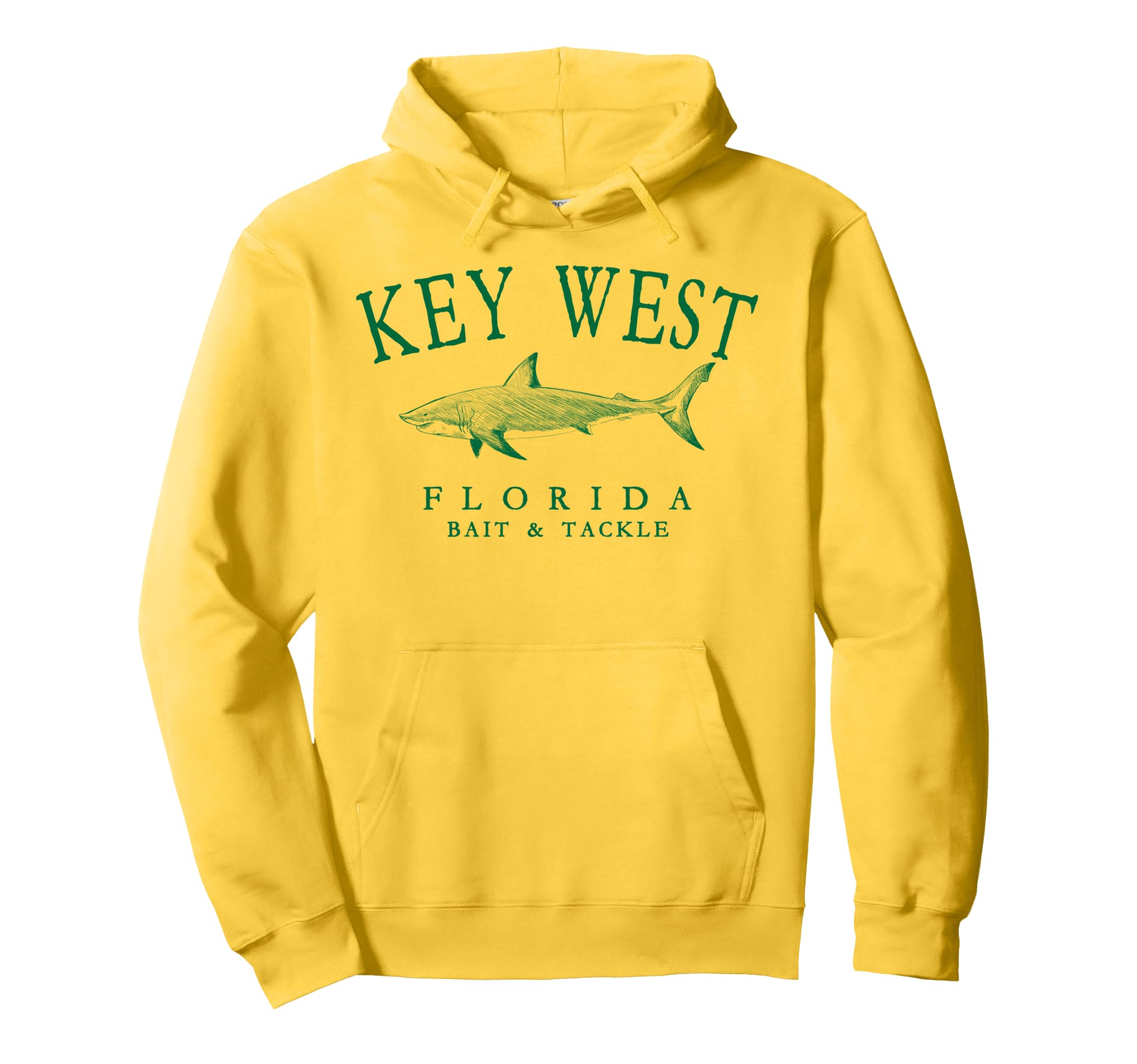 Key West Florida Shark Arched Green Hoodie - Custom Art Print Men Women - T-Shirt, Sweatshirt, Hoodie