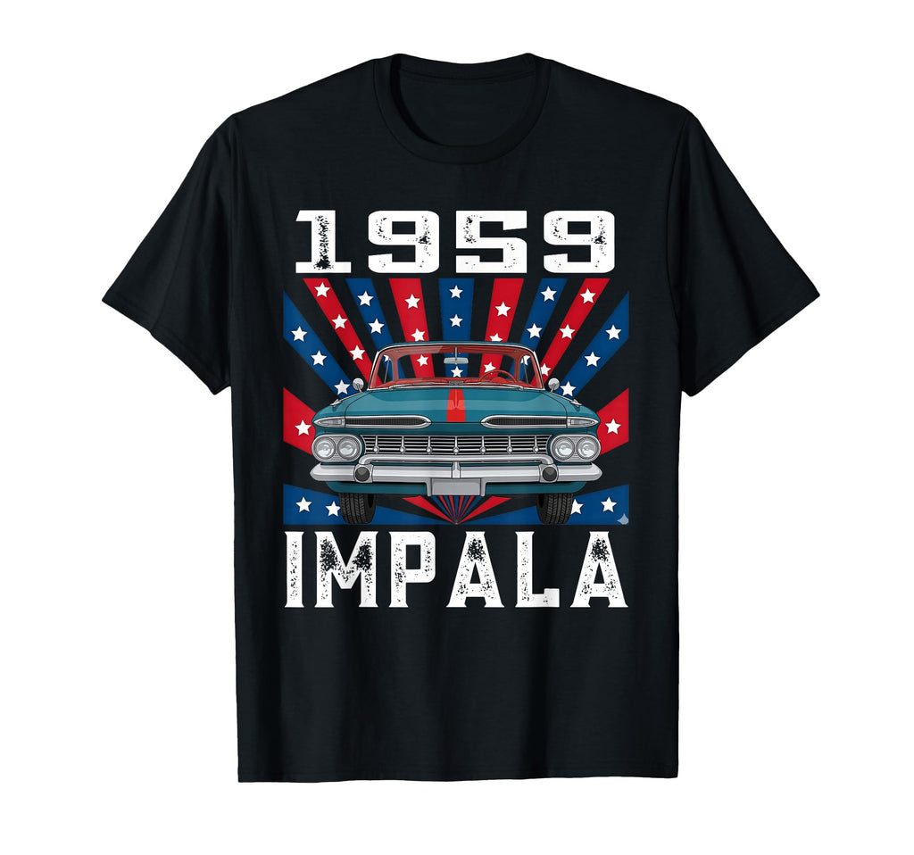 1959 59 Impala Old School Muscle Car T-Shirt - Minimalist Print for Adults - T-Shirt, Sweatshirt, Hoodie