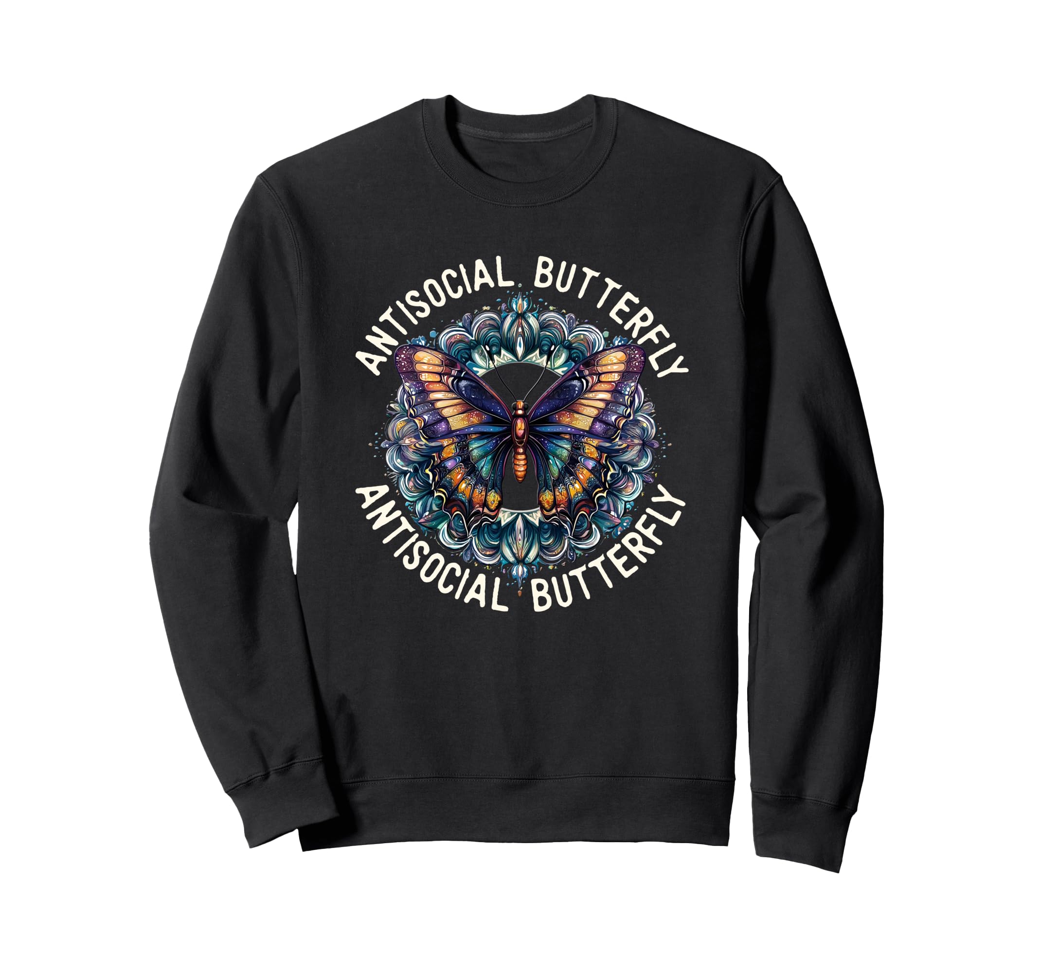 Antisocial Butterfly Gift Hoodie - Unique Graphic Unisex - T-Shirt, Sweatshirt, Hoodie