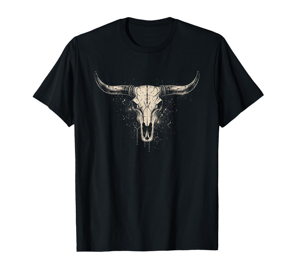 Boho Cow Skull Cowgirl Cowboy Western T-Shirt - Trendy Graphic for Adults - T-Shirt, Sweatshirt, Hoodie